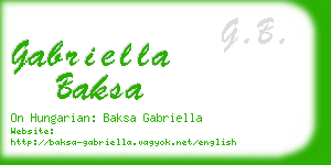 gabriella baksa business card